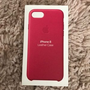 Brand new iPhone 8 leather case pink
